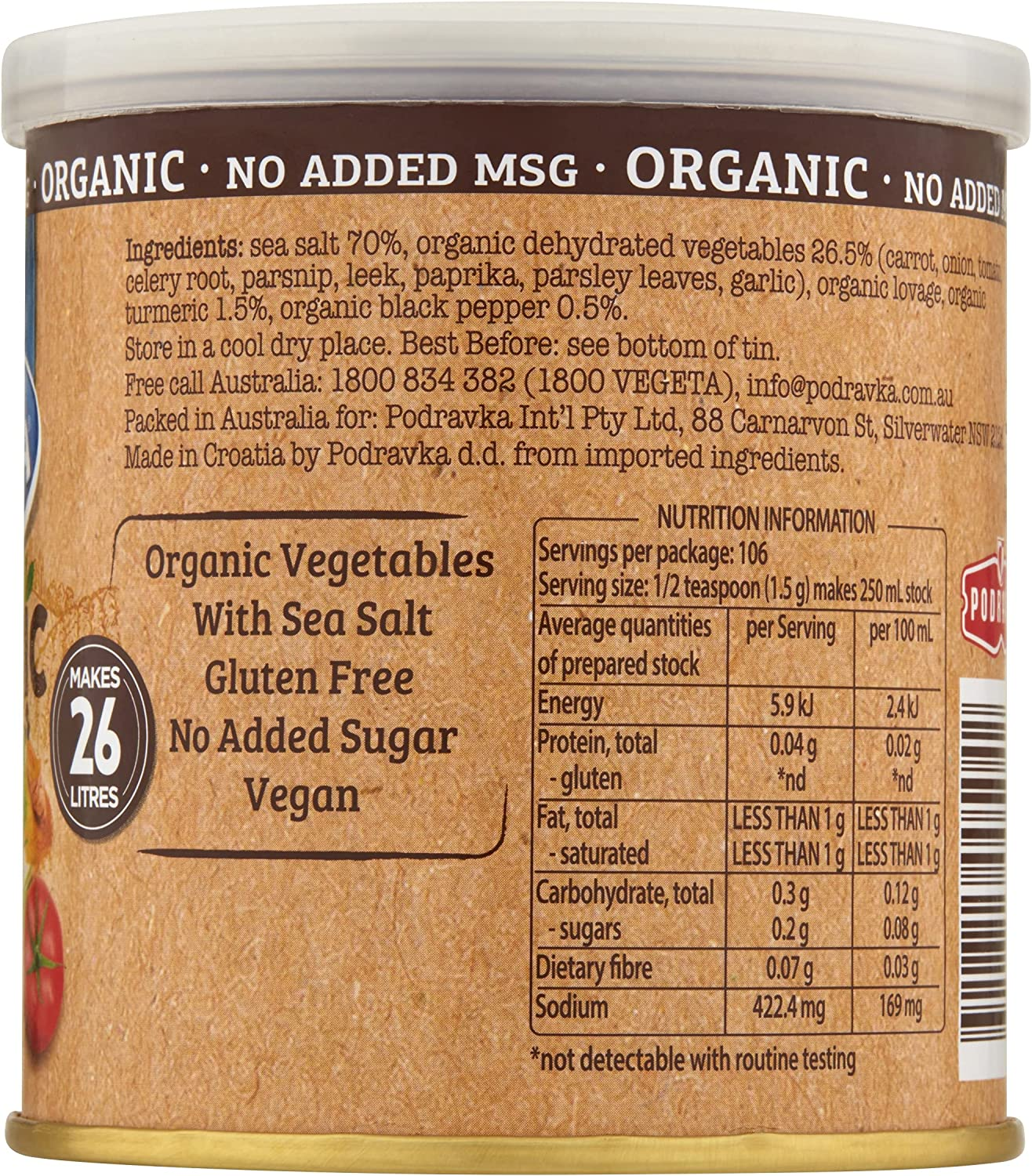 Vegeta Organic Gourmet Stock & Seasoning Powder, 160G image number 5