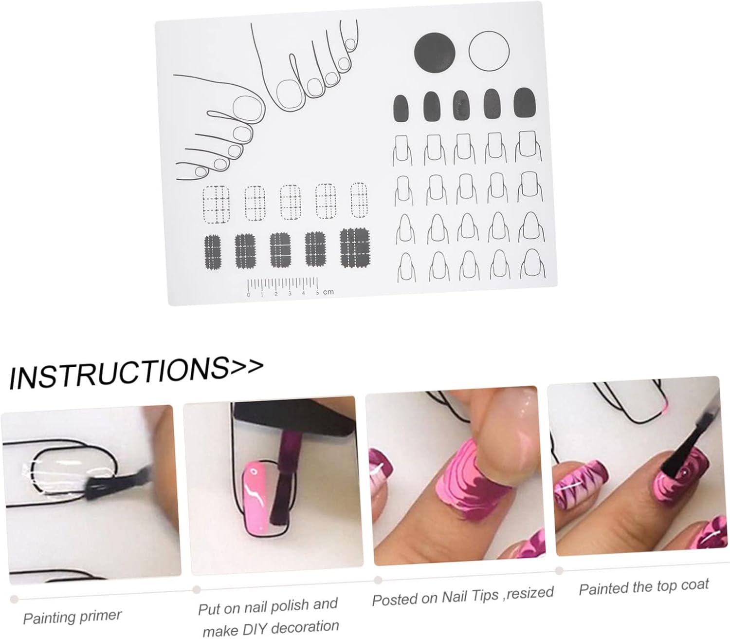 CANIGHT Acrylic Manicure Art Practice Mat Nail Art Training Sheet Nail Design Tool Silicone Nail Mat Easy to Clean image number 2