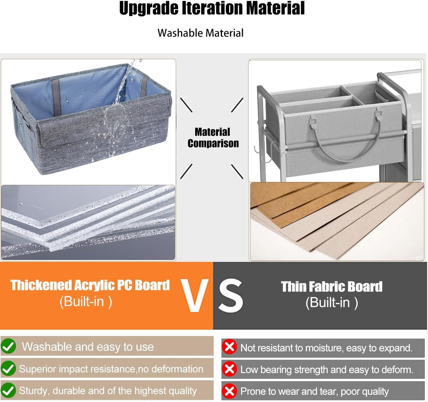 3-Tier Baby Diaper Caddy Organizer Cart with Dividers & Side Pockets, Mobile Metal Utility Cart with Rolling Wheels for Nursery Essentials, Large Capacity Rolling Carts for Crib, Bedroom, Bathroom image number 6