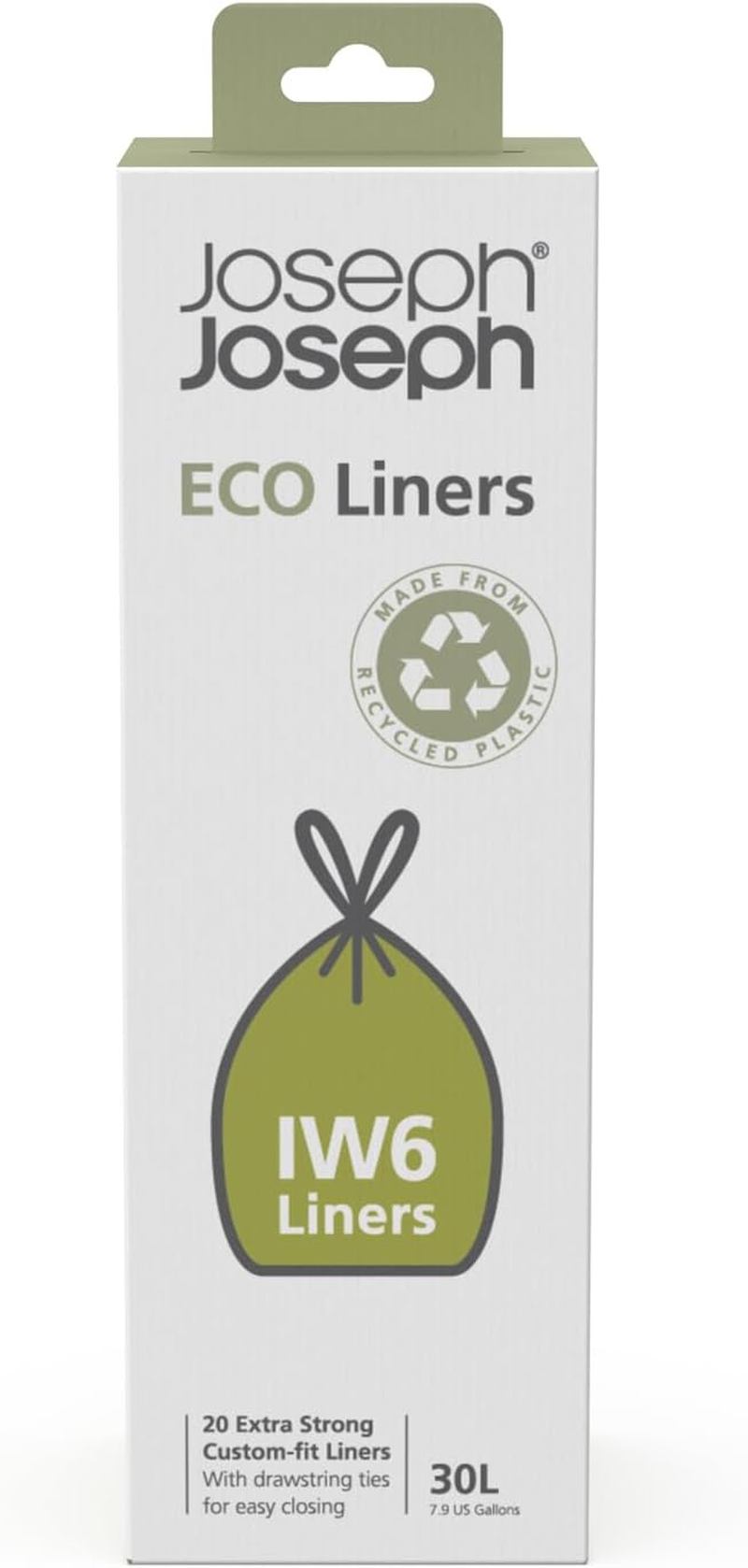 Joseph Joseph IW4 50L Eco Liners Recycled Bin Liners (20 Pack) - Grey image number 5