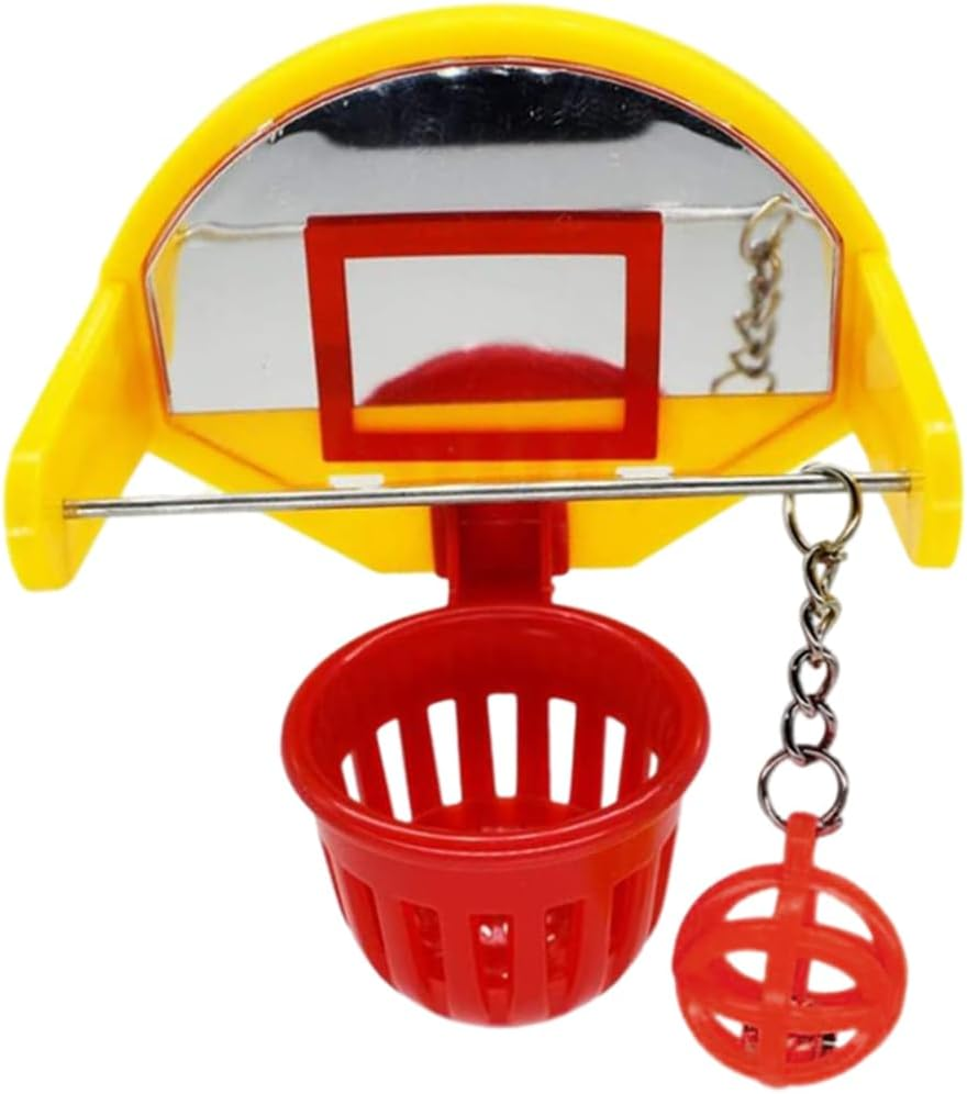 Bird Basketball Toys Parakeet Training Basketball Hoop Pet Chew Toy Cage Accessories, Bird Training Toys image number 2