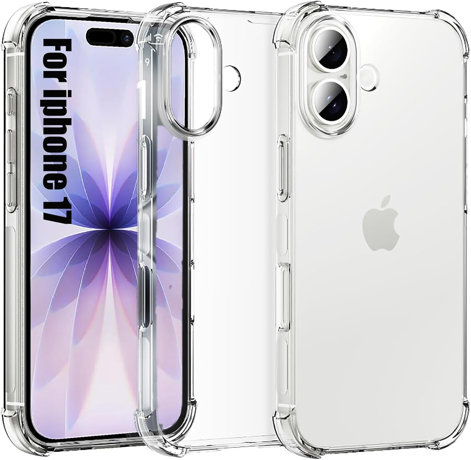 For Iphone 17 Case Clear[Anti-Yellowing][Shockpoof][Military Grade Protection] Reinforced Corners Slim Fit Soft Flexible TPU Bumper Phone Case for Iphone 17,Crystal Clear image number 3
