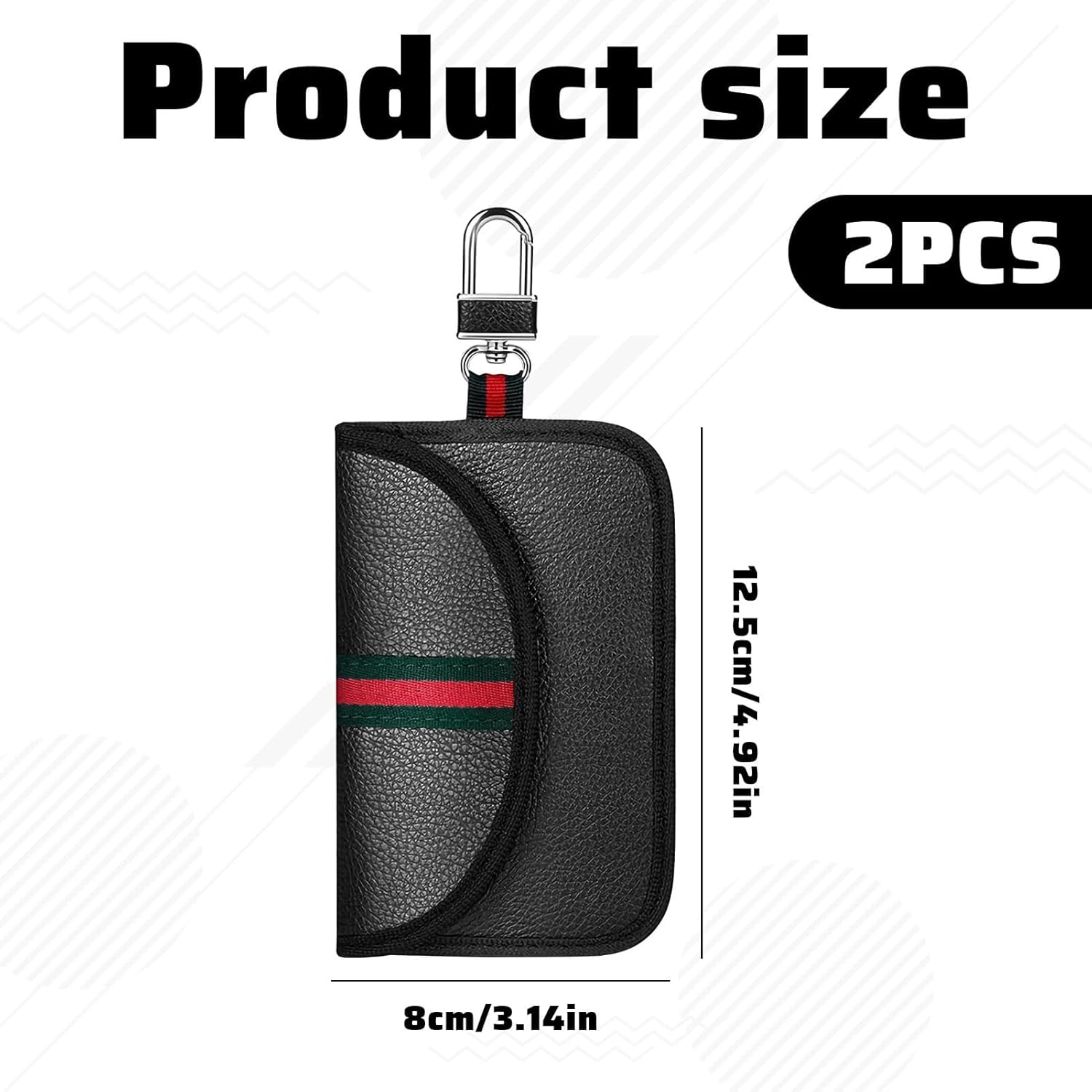 2 Pack Faraday Pouch Car Keys, Car Key Signal Blocker, Faraday Box for Auto Keys, Anti-Theft Signal Blocking RFID Keyless Bag for Auto Security with Double Layer Shielding image number 5