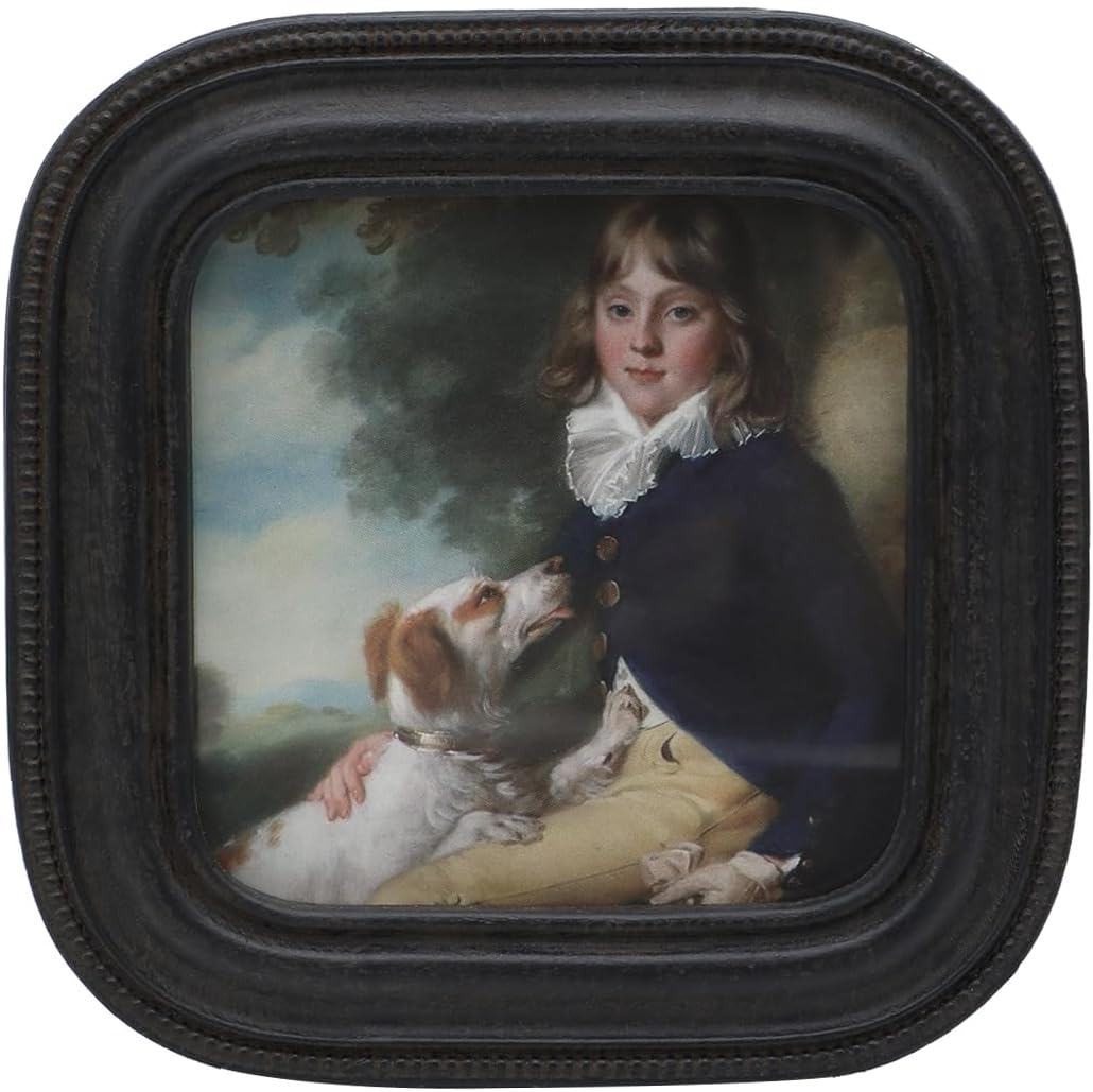 SYLVIA'S SHOP 3X3 Small Vintage Picture Frame, Mini Antique Black Grey Ornate Square Photo Frame, for Tabletop and Wall Display, Retro Home Decor, Old Fashioned Photo Gallery Art image number 6