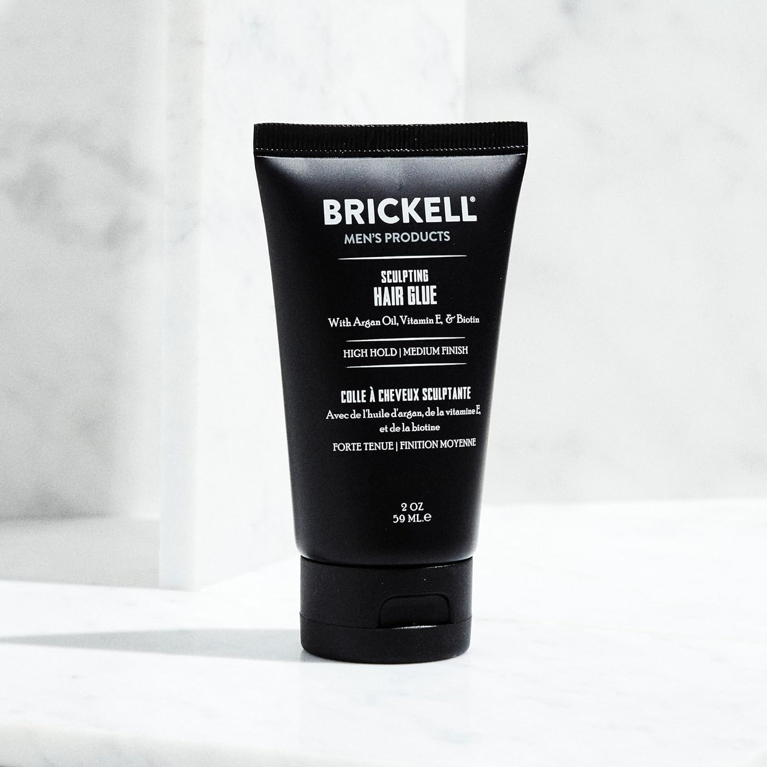 Brickell Men'S Sculpting Hair Glue for Men, All Day Lasting Hold for Sculpting and Shaping Hair, 2 Ounce, Scented image number 2