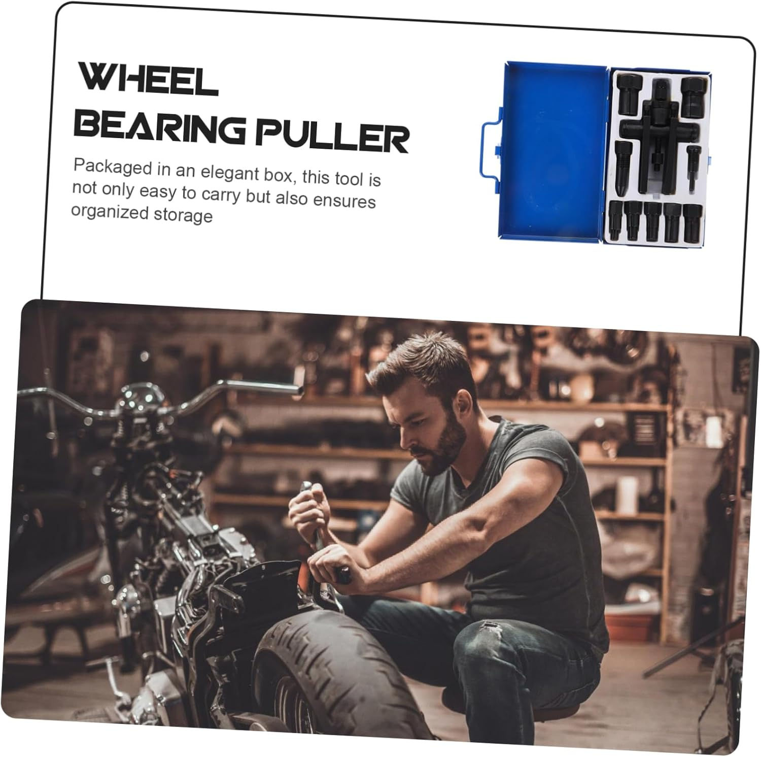 PENIKOKO Jaw Motorcycle Bearing Puller Kit Wheel Bearing Removal Tool Steering Wheel Puller Heavy Extractor Automotive Accessories image number 1