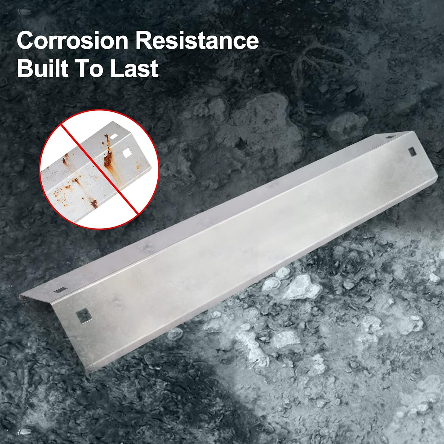 Criditpid Heat Plates Shield Replacement Parts for Char Griller 5050, 5650, 3001, 5072, 3008 Grill, Stainless Steel Heat Tent Burner Cover Flame Tamers for Chargriller Duo 5050, King Griller 3008 5252 image number 6