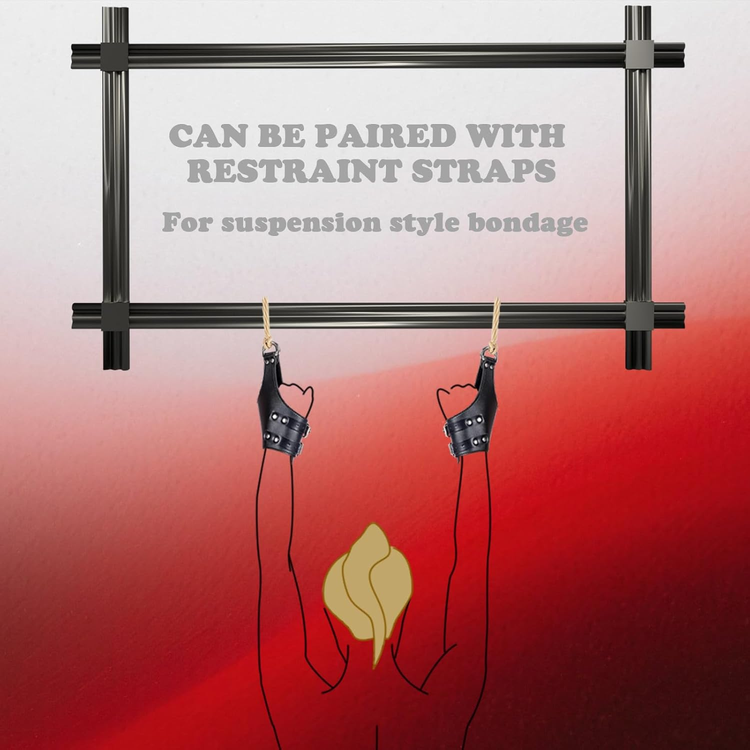 BDSM Bondage Set with SM Handcuffs Leather Standing Suspension Cuffs for Couples Erotic Sex Games Extreme Pleasure image number 1