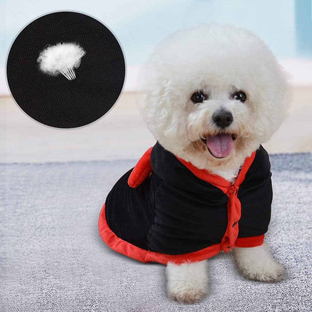 Dog Fleece Vest Cat Clothes, Black Dog Fleece Clothes Dog Clothes, Pet Vest for Pet Clothes(L) image number 1