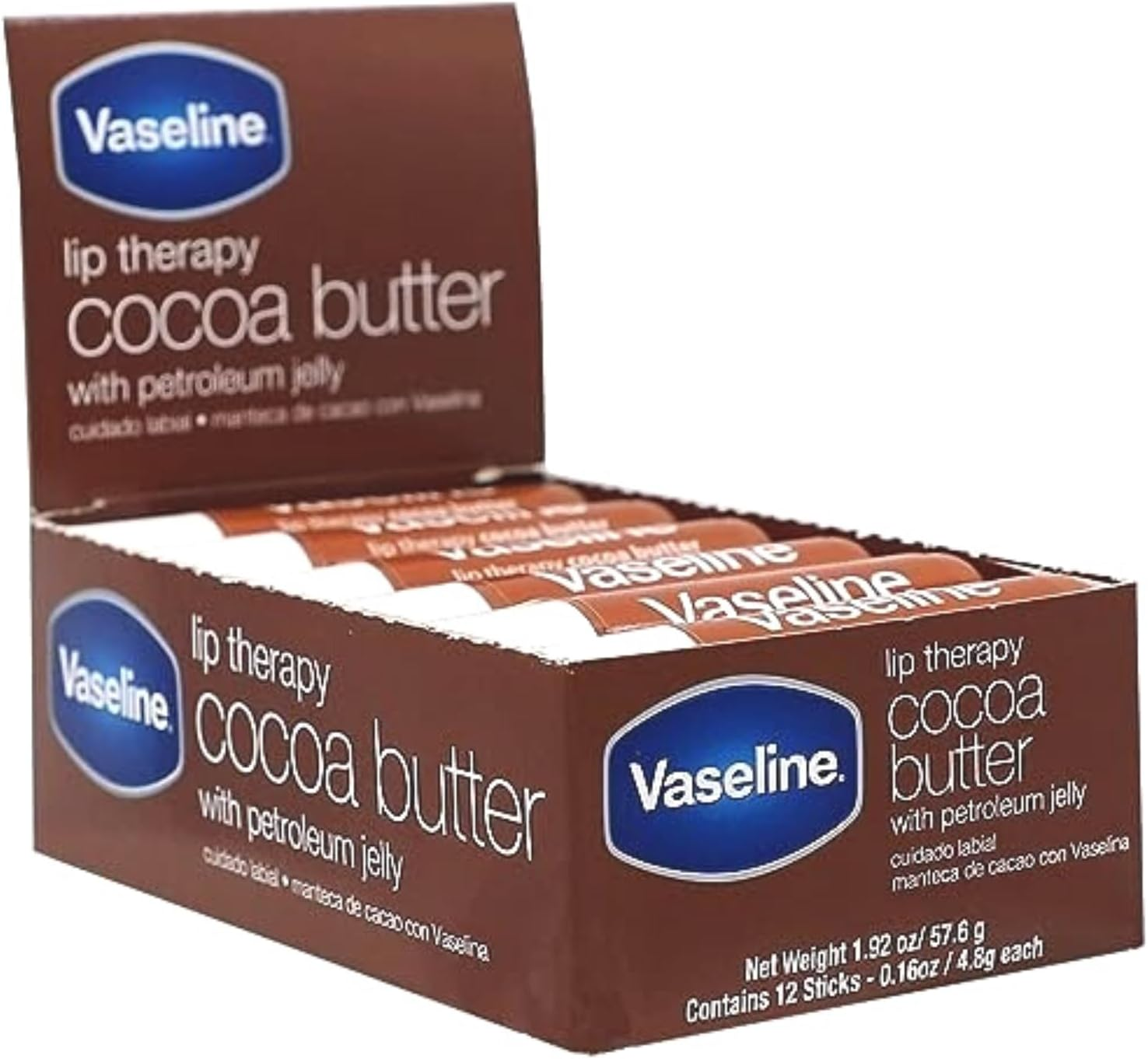 Vaseline Lip W/O Backer Card Cocoa - 12 Pack Box image number 4