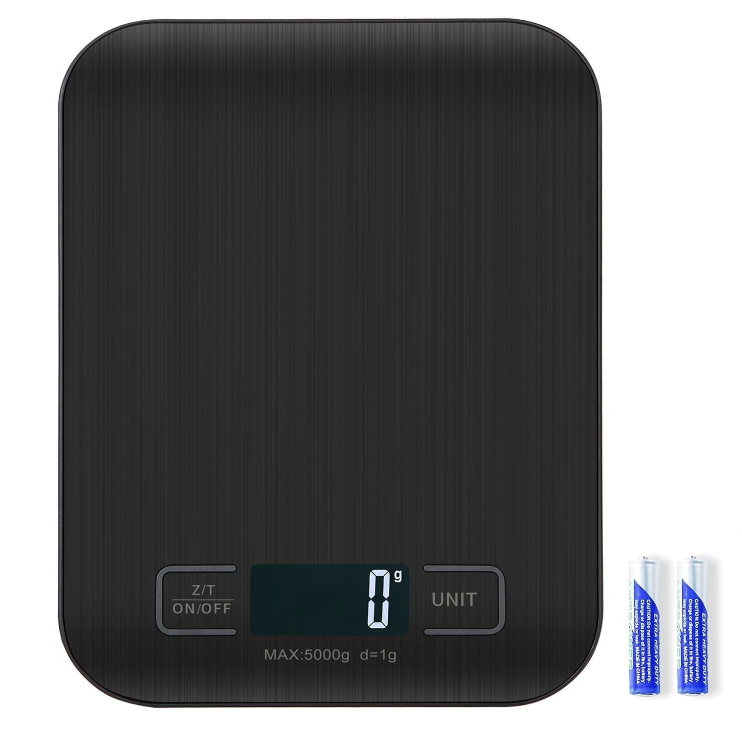 Kitchen Scale, 5 Kg Electronic Cooking Scale with Battery, Stylish Ultra-Thin Food Scale, 5 Units with Tare Function, Touch Buttons, Backlit LCD Display(Black). image number 4