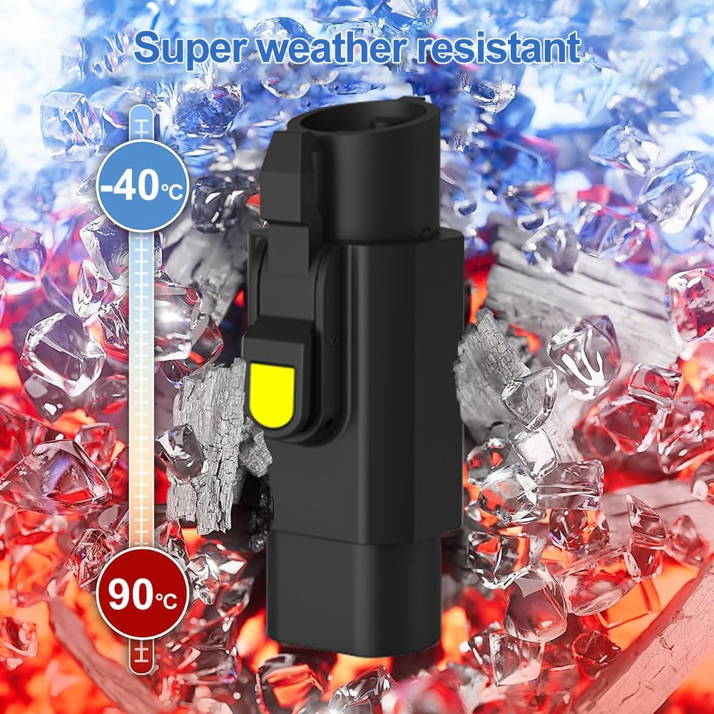 Helanzer EV Charging Adapter Type 2 to Type 1, IEC 62196 to SAE J1772 EV Adapter for Electric Vehicle Charging Cable with Anti-Theft Clip, IP54, 32A image number 1