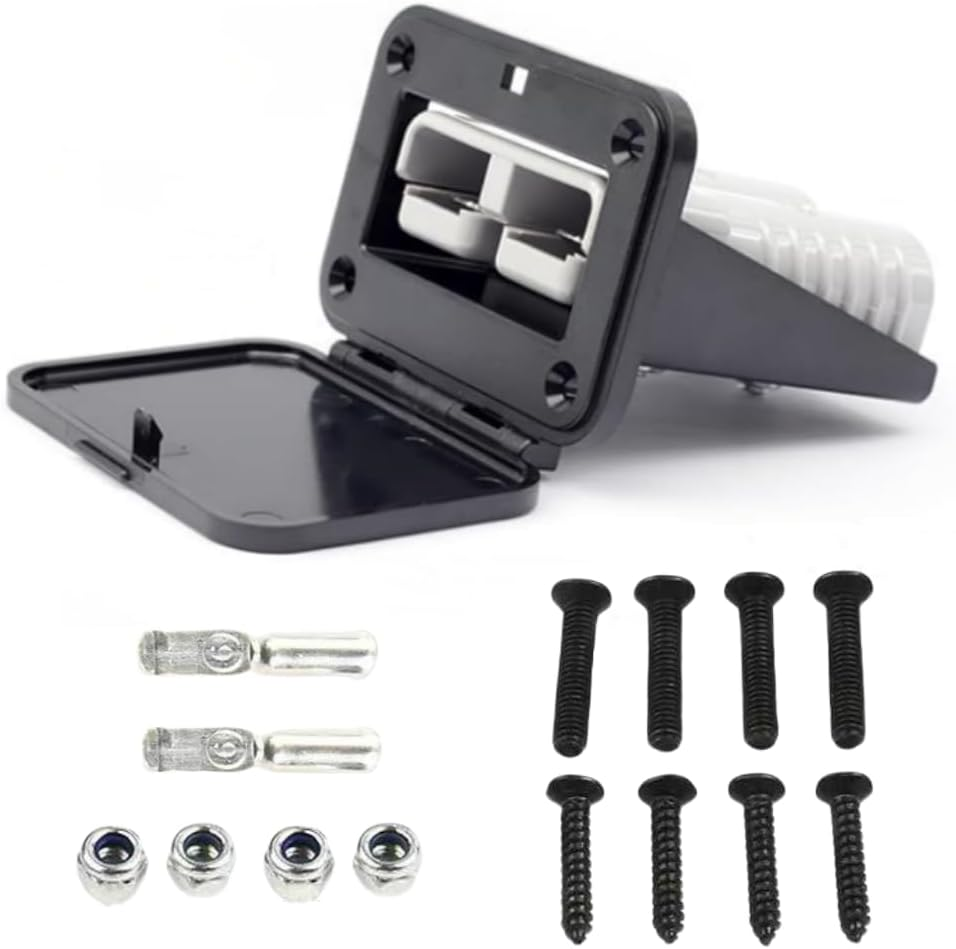 120A 12-24V DC Flush Mount Recessed Plate, Plug Mounting Panel,120A Plug Panel Base with Dust Cover,For Anderson SB120 Series Connectors image number 5