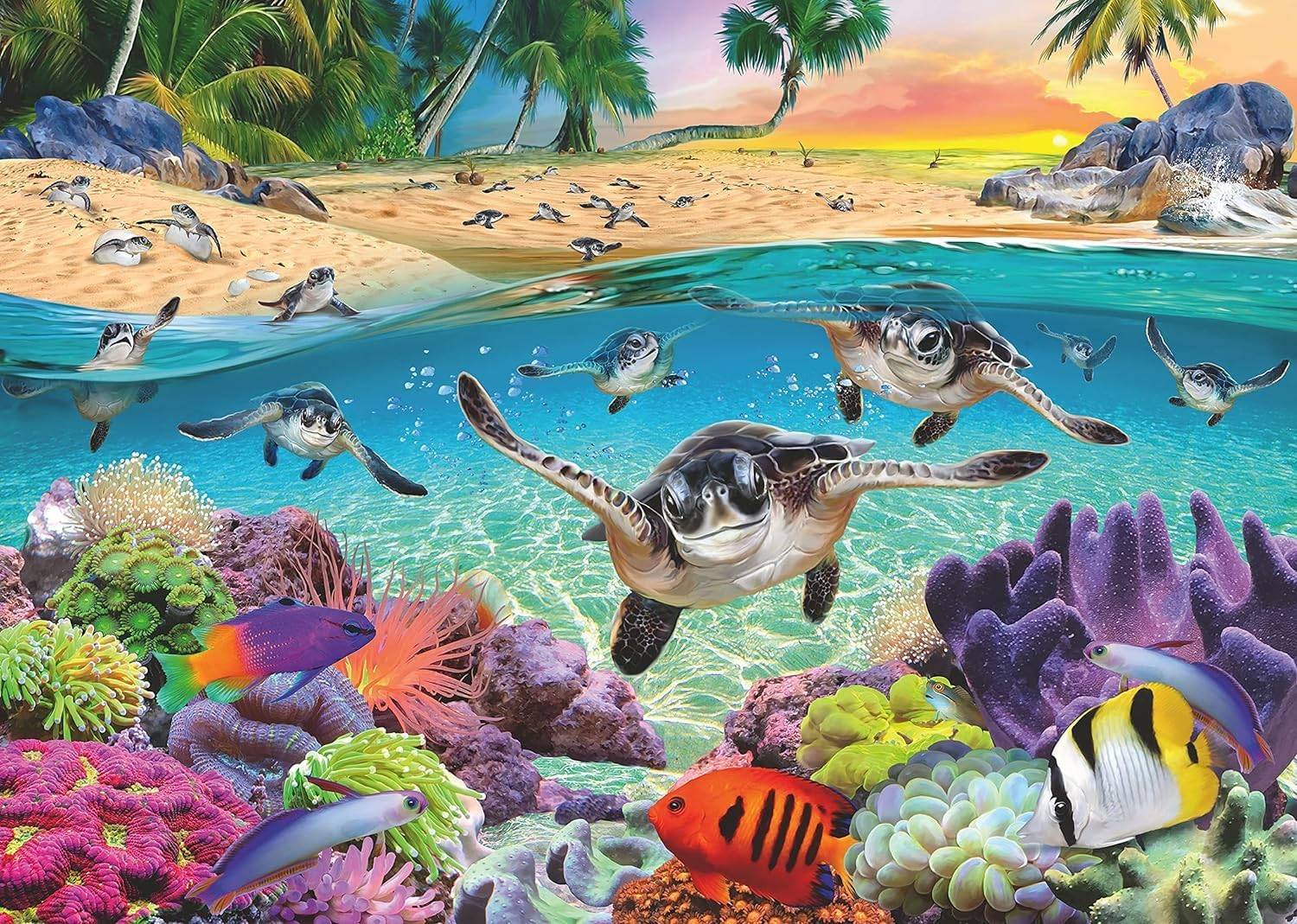 Ravensburger - Race of the Baby Sea Turtles Lf500P image number 1