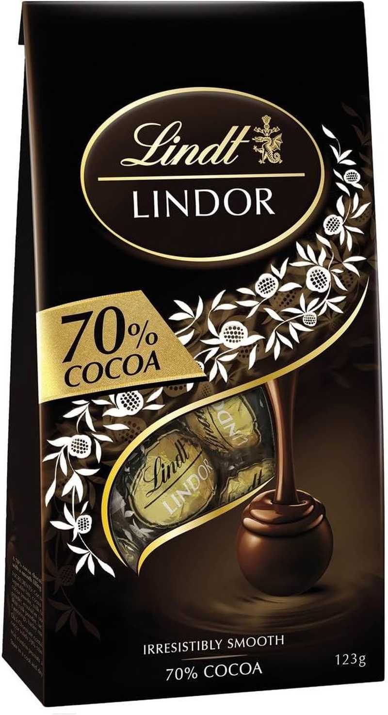 Lindt Lindor 70 Percent Cocoa Chocolate Sharing Bag 123 G image number 6