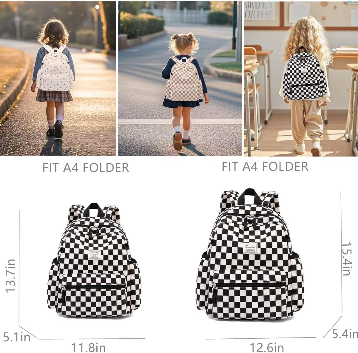 Tanweibago Corduroy Kids Backpack for Boys Girls Backpacks for Primary Elementary Kindergarten image number 2