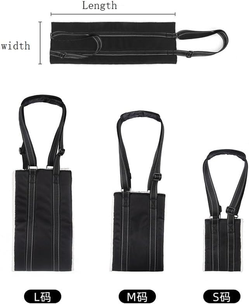 Dog Sling for Large Dogs Hind Leg Support- Dog Lift Harness with Handle for Lifting Back Legs,Portable Dog Sling Carrier (Black, L) image number 1