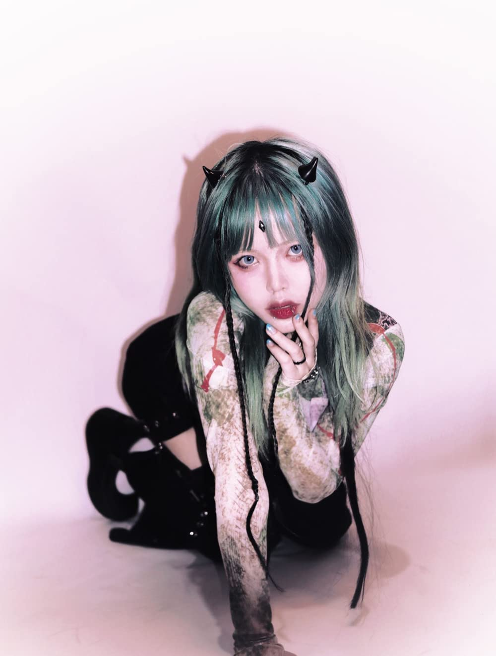 Halloween Horns Devil Horn Clips for Hair Barettes Hairpins Devil Horns Clip on Halloween Costumes for Women Girls Colorful Devil Halloween Hair Accessories for Women image number 5