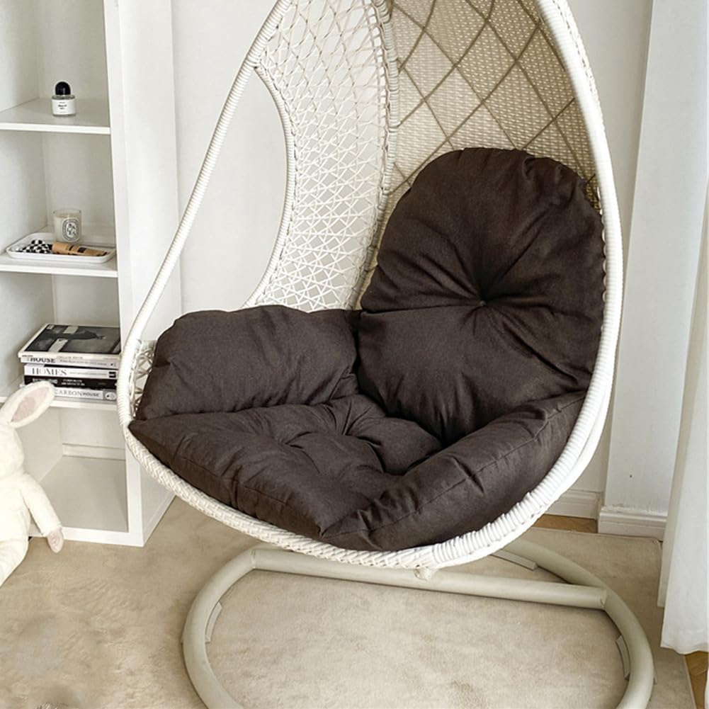 Swing Egg Chair Cushion Thickened Hanging Basket Seat Cushion Washable Hammock Chair Cushions Outdoor Patio Hanging Chairs Cushions Replacement (Only Cushion) (Green)