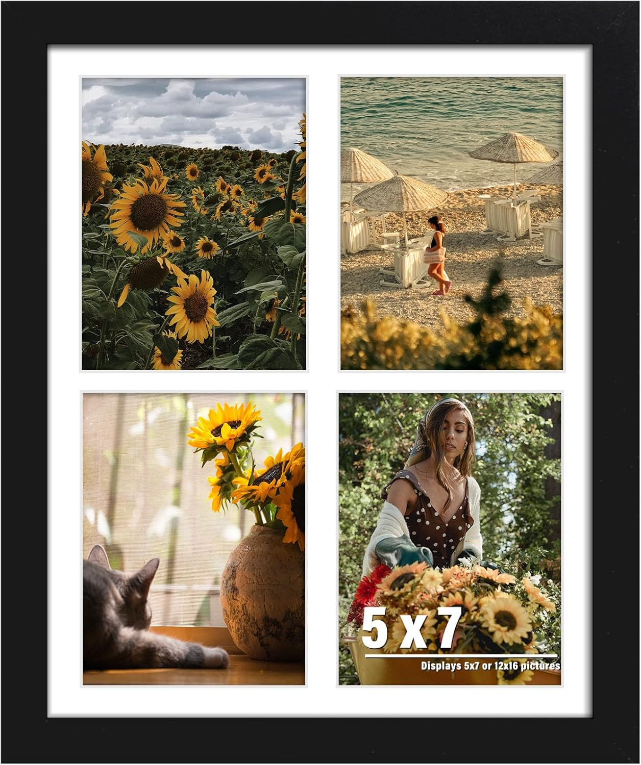 DUENPY 22X32 Collage Picture Frame 4X6 Picture Frames Collage Wall Decor Displays Twenty Four 4X6 Inch Photos Available Horizontal Wall Mounting Display and Vertical White