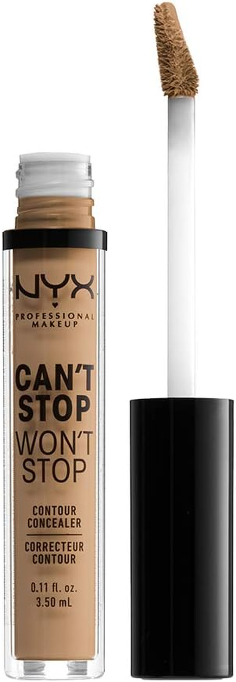 NYX Professional Makeup, Concealer, Camouflaging and Contouring, Can'T Stop Won'T Stop, 3.5 Ml, Light Ivory