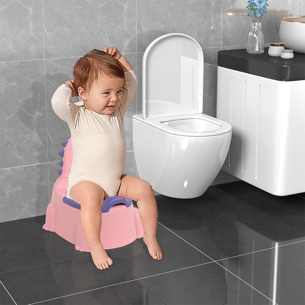Kids Potty Seat, Toddler Potty Chair with Lid, Portable Toilet Training Chair, Kids Potty Training Seat, Folding Toilet Seat, Safe Toddler Toilet, Children Emergency Toilets for Kid 1-6 Years image number 6