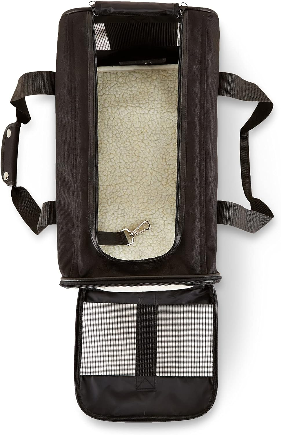 Amazon Basics Soft-Sided Mesh Pet Travel Carrier, Medium, 43.18 X 25.4 X 25.4 CM, Black image number 3