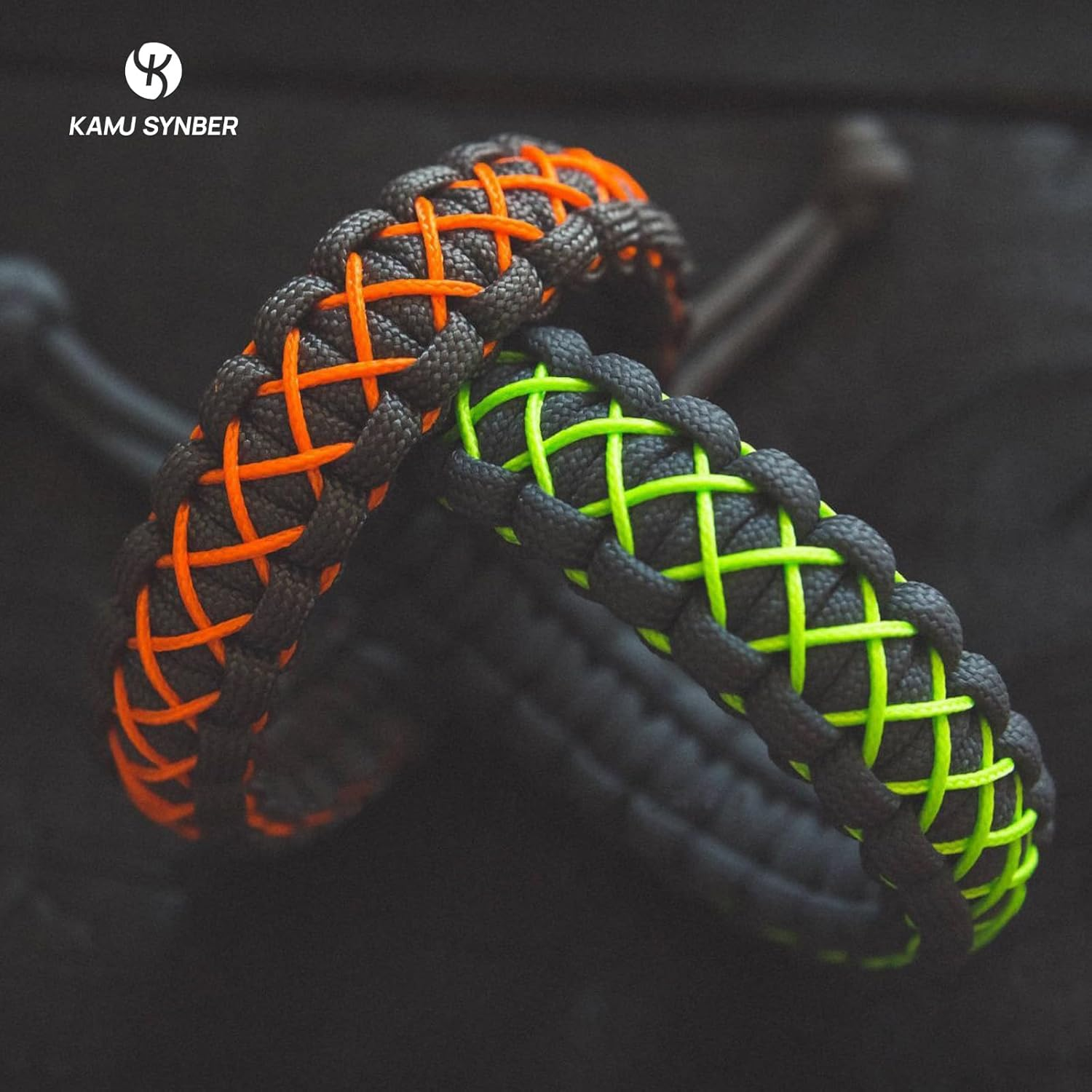 Kamu Synber 2Mm Paracord 30M 100% Nylon Rope 1 Strand Type I Parachute Cord for Crafting, Outdoor, DIY, Camping | Support 45Kg | Neon Orange - Army Green image number 6