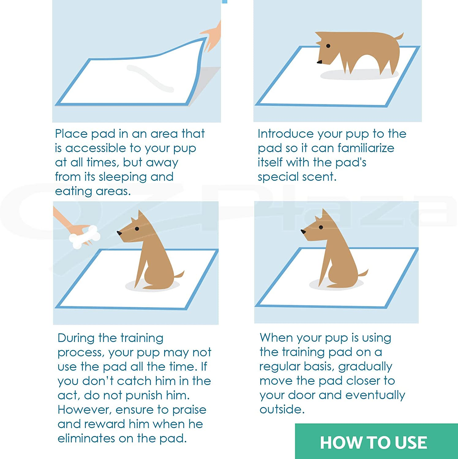 Ezonedeal 200Pcs/ 400Pcs Puppy Pet Dog Indoor Cat Toilet Training Pads Super Absorbent 60X60Cm (200) image number 3