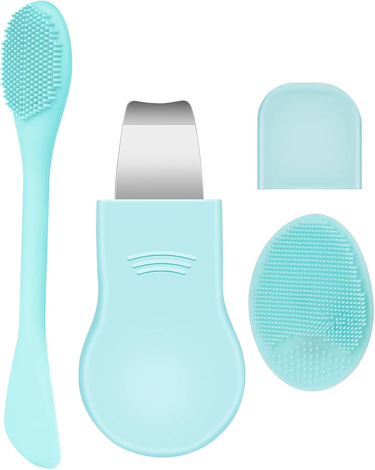 Blackhead Remover Tool &ndash; Dual-Head Pore Scraper for Deep Cleansing, Gentle & Painless Nose Scraper, Skin Scrubber Face Spatula with Protective Cap, Safe & Made from Silicon