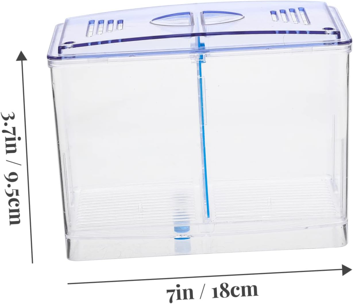 GRIRIW Aquarium Box for Betta Fish Removable Divider for Easy Separation Acrylic Breeding Box for Aquatic Pets Transparent Design for Viewing for Hatching and Nursing Fry image number 6