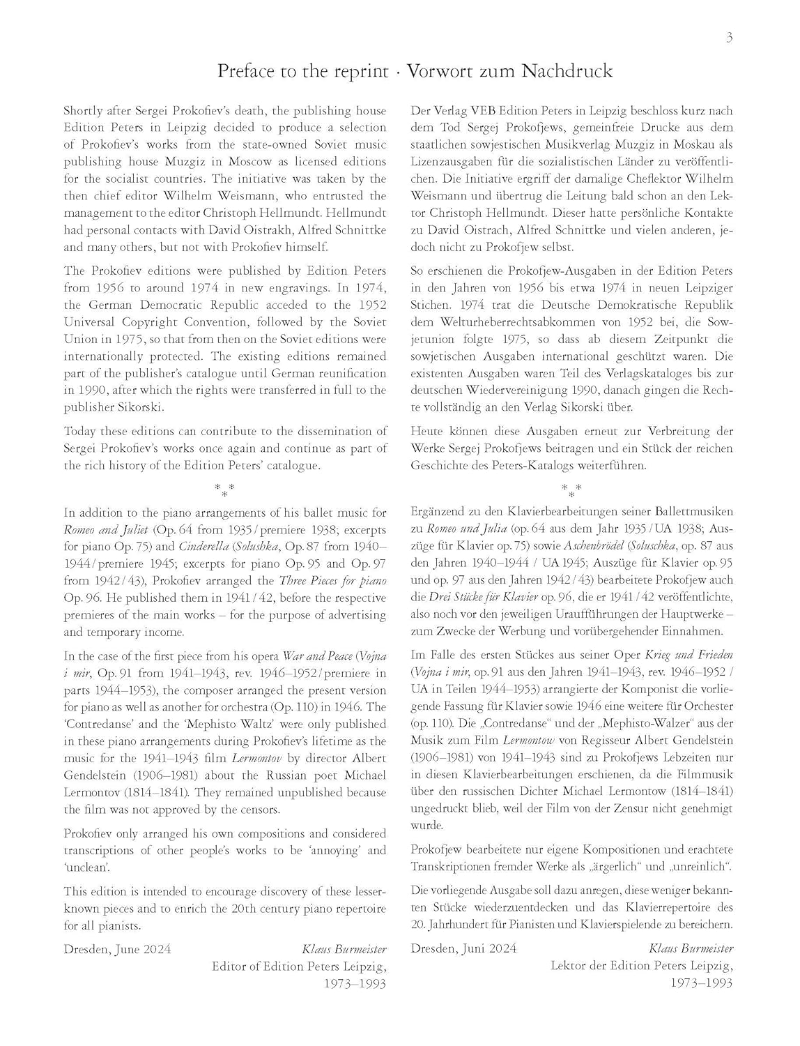 Prokofiev: Three Pieces for Piano Op. 96 (1941/42) (EP5786)