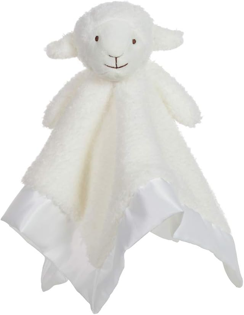 Apricot Lamb Stuffed Animals Soft Security Blanket White Lamb Infant Nursery Character Blanket Luxury Snuggler Plush(White Lamb, 14 Inches) image number 1