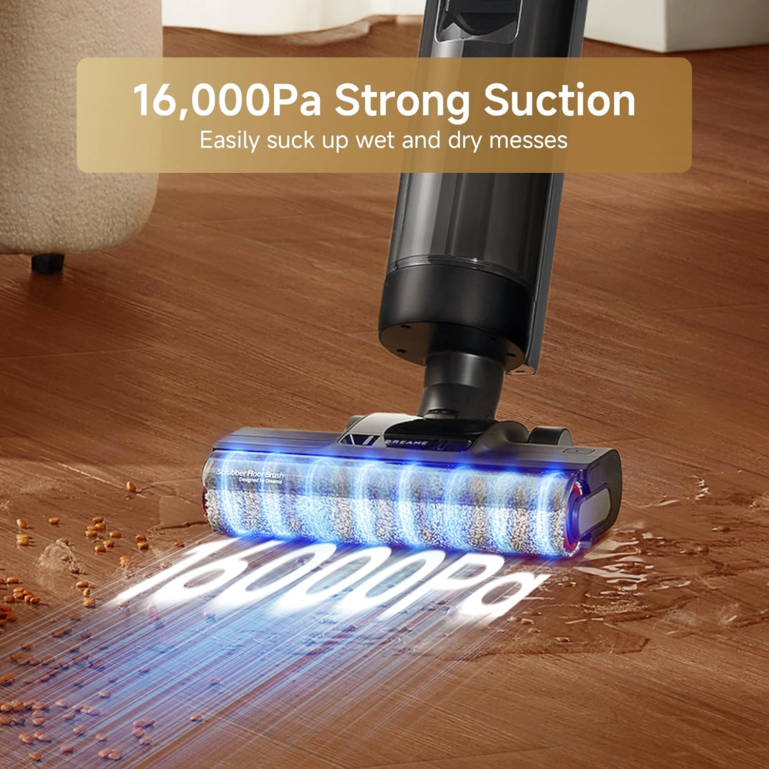 Dreame H12 Pro Cordless Wet Dry Vacuum Cleaner, Hot Air Drying, Self-Cleaning, Dual-Sided Edge Cleaning, Smart Messes Detection, 35Min Long Runtime, Smart Floor Washer for Hard Floors - H14 Pro image number 2