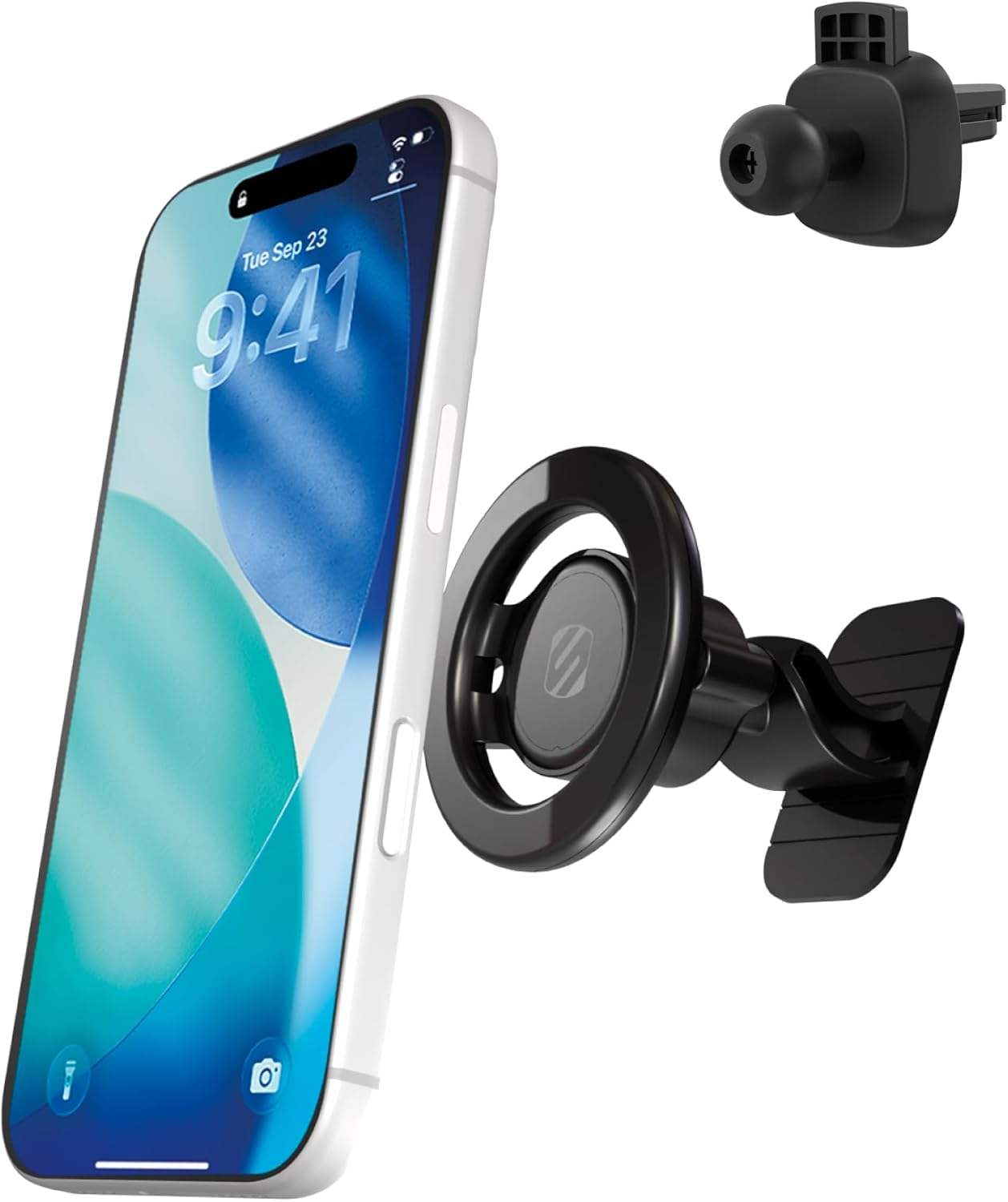 Scosche Magicmount SMSDV Magsafe Car Mount, Magnetic Cell Phone Holder, Phone Stand for Dash/Vent Compatible W/Iphone 15/14/13/12/Pro/Max/Plus/Mini/Mag Safe Accessories, Dashboard/Vent Phone Mount image number 2