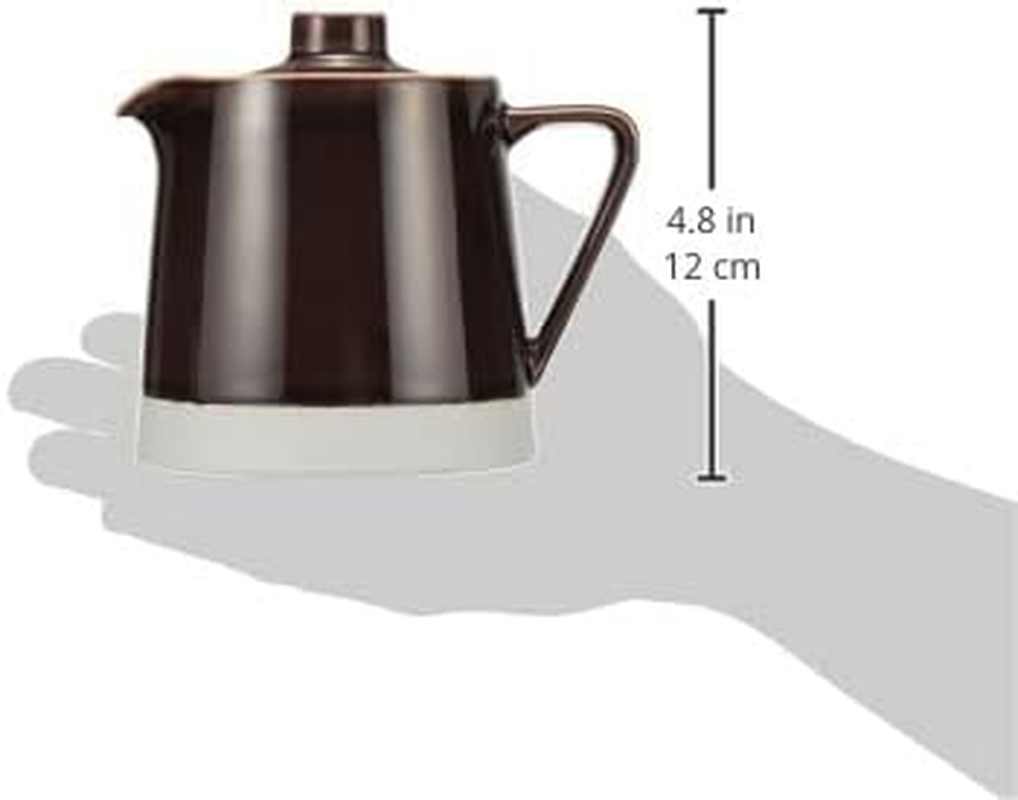 Hasamiyaki 19586 Essence Stainless Steel Tea Strainer Set, 16.9 Fl Oz (500 Ml), Brown, Plain, Candy Glaze, Stylish, Teapot, Made in Japan, Tea Pot, Porcelain image number 4