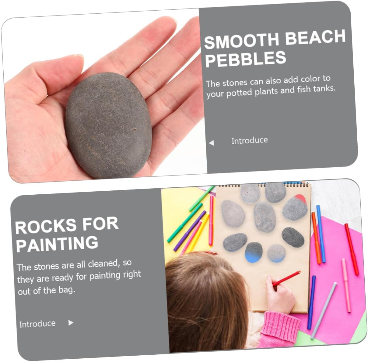 NOLITOY 20Pcs Natural Smooth Painting Rocks for DIY Crafts Blank Pebbles for Garden Decor Easy to Paint River Stones for Creative Projects Durable Ready to Use image number 5