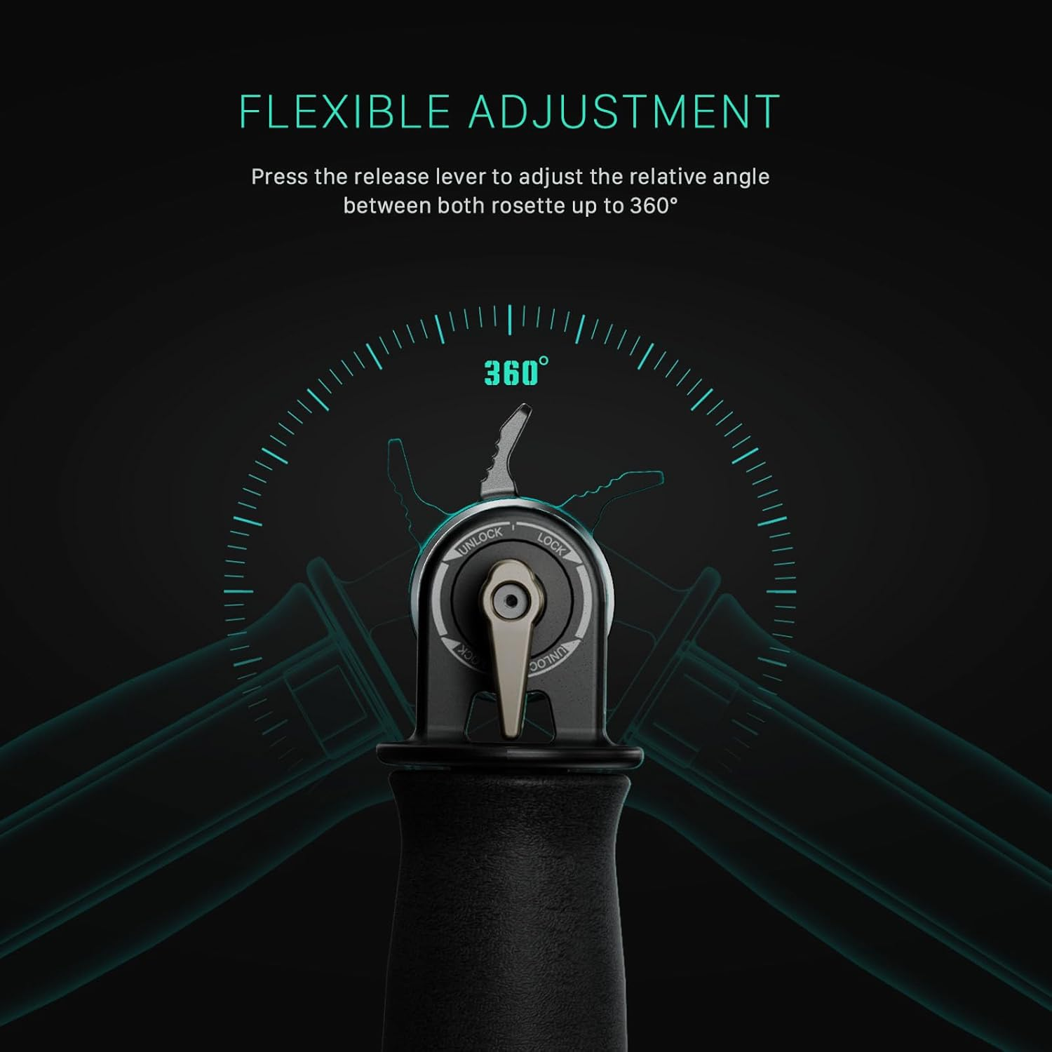 Tilta Quick Adjust Rosette Adapter - Black | Secure Connection | Compatible | Enhanced Comfort | Durable & Lightweight (Pair) image number 4