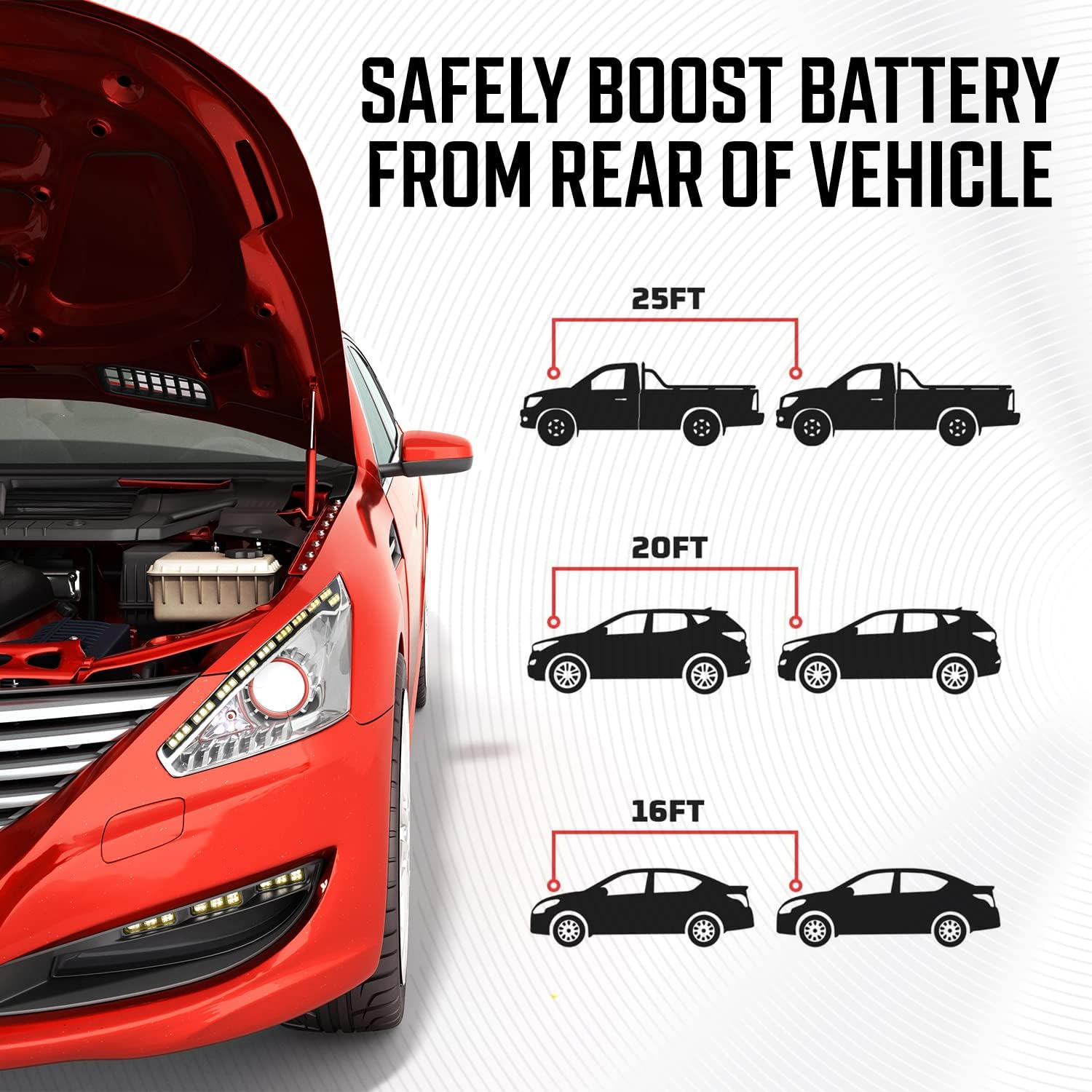 Energizer Jumper Cables for Car Battery with Built-In LED Lights, Heavy Duty Automotive Booster Cables for Jump Starting Dead or Weak Batteries - Carrying Bag Included (25-Feet (1-Gauge) image number 6