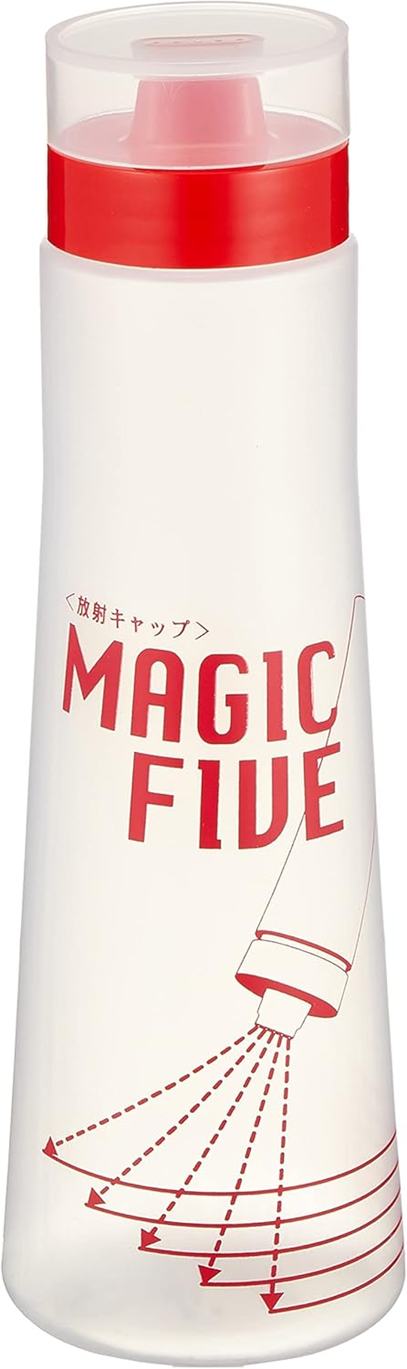 Endoshoji BDI403 Magic Five Condiment Container, Red, 10.1 Fl Oz (300 Cc), Commercial Use, Dispenser