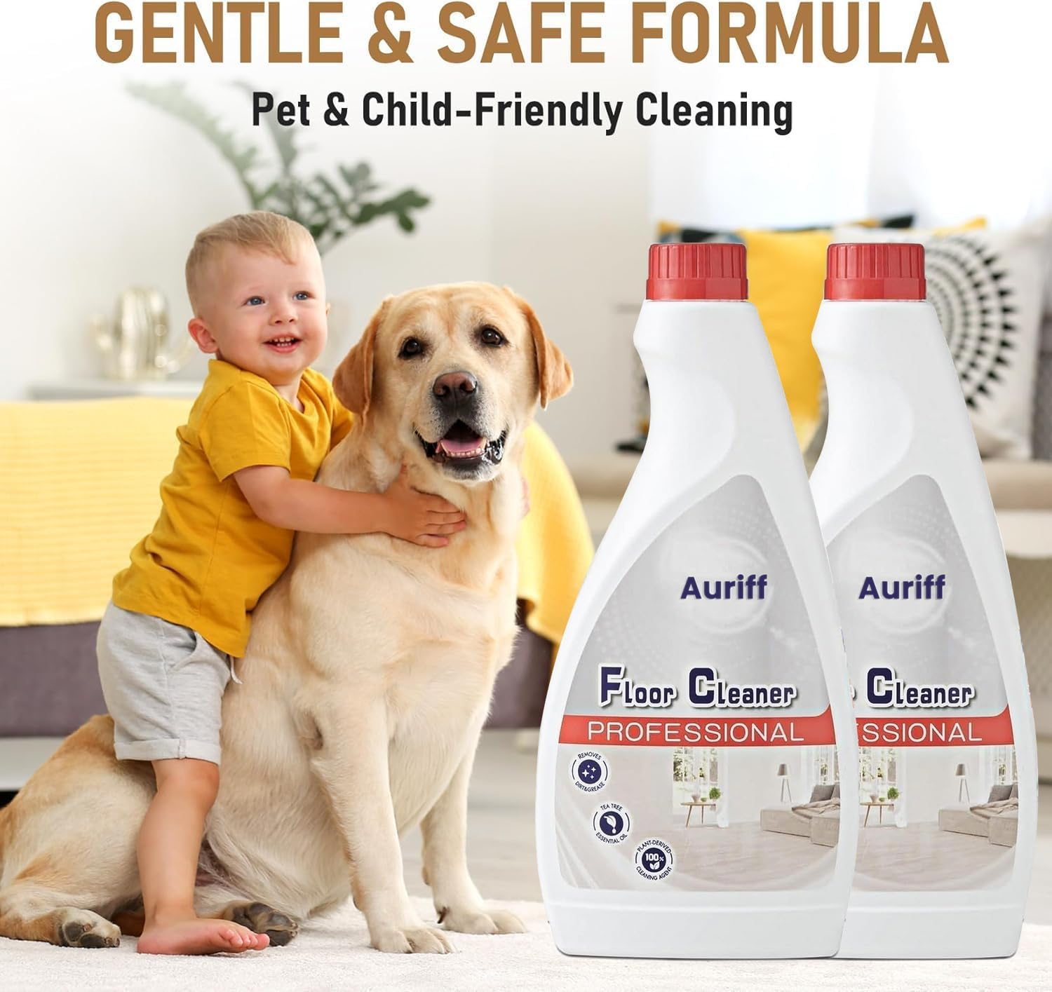 3 Pack Multi-Surface Floor Cleaning Solution Compatible with Roborock OMO Q5/Q7/Q8/S7/S8/Qrevo Series, All Robot Vacuums & Wet Dry Vacuum, Floor Cleaner for Mopping, Pet & Kid Friendly,Stain-Busting image number 2