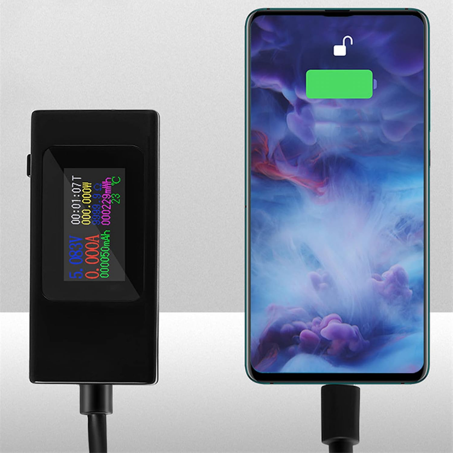 USB C Power Meter Tester, 4-30V 0-6.5A Digital Multimeter, Multifunction Tester Display Capacity Voltage Current Detector for USB C Cables, Laptops, Phones And image number 4