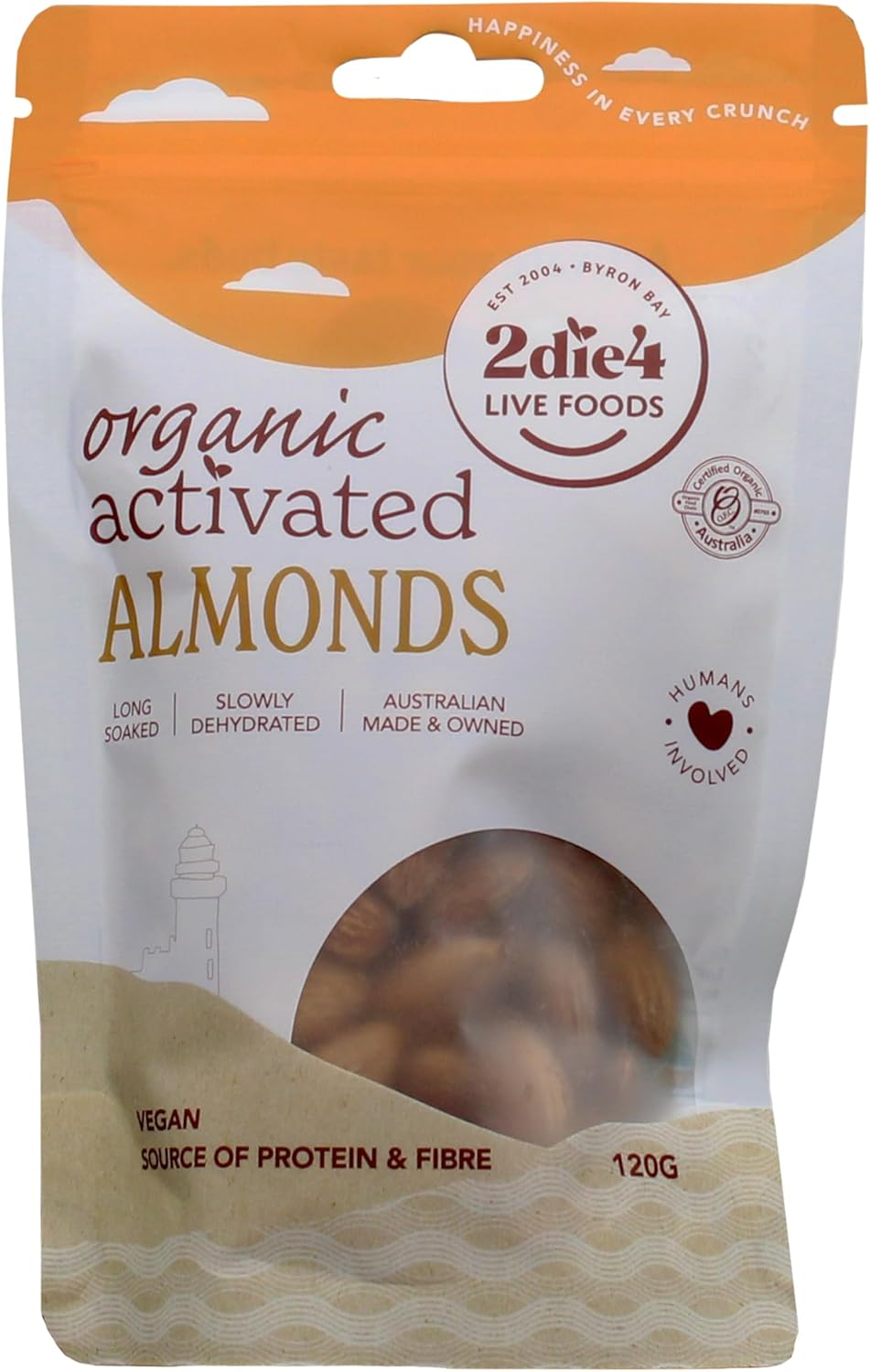 2Die4 Live Foods Activated Organic Almonds 120G