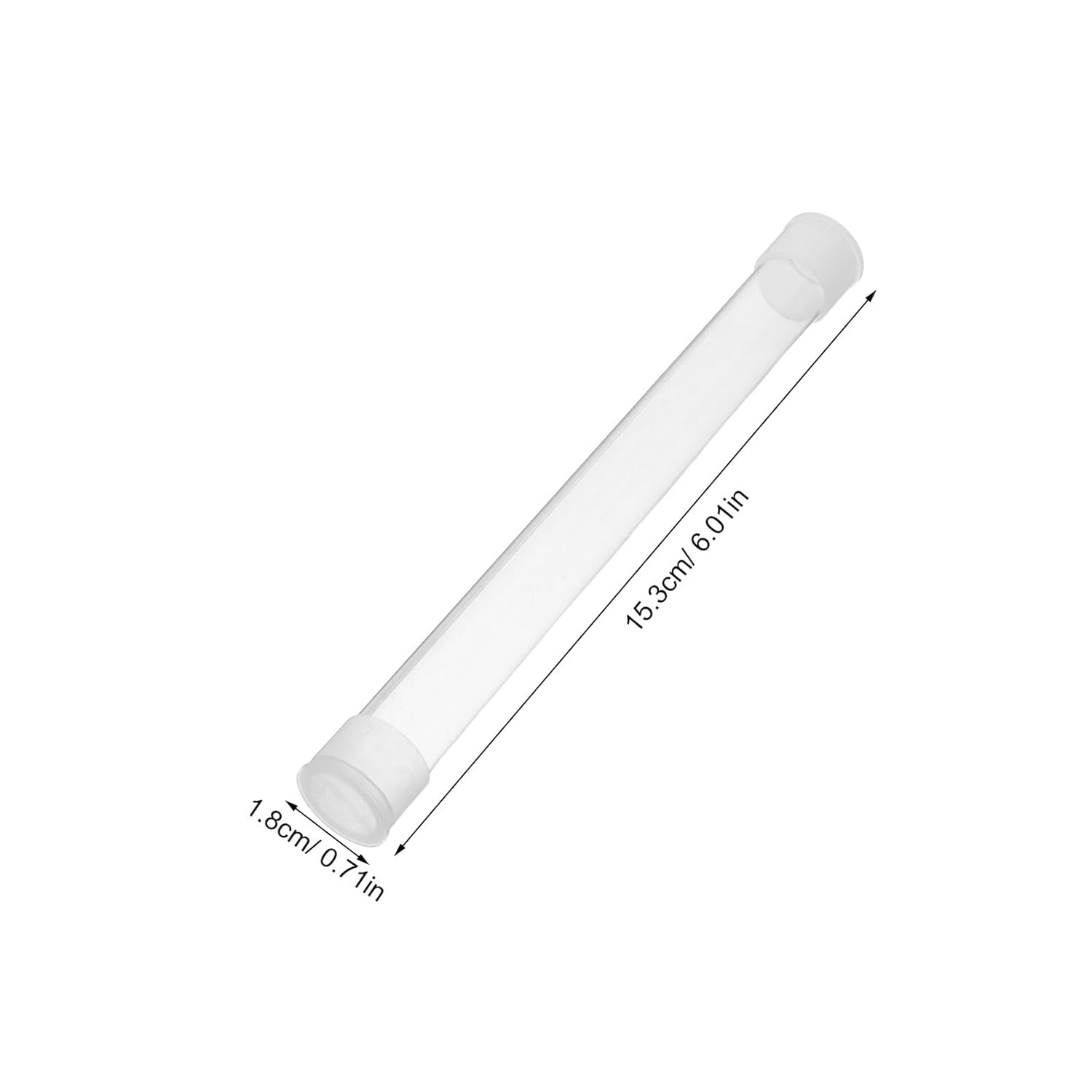 10Pcs Thermometer Protective Case Plastic Tube Portable Needle Organizer for Travel Home Clinic Safety Storage image number 4