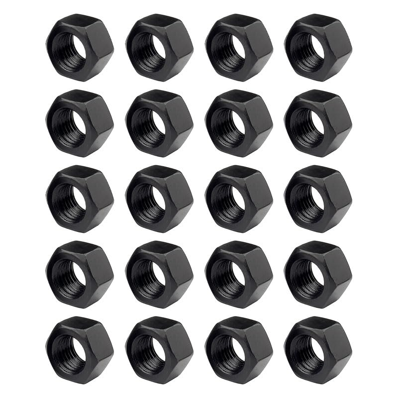 20Pcs Hex Nut Black High-Carbon Steel, M3.5/M4/M5/M6/M8/M10/M12 Hardware Nuts Replacement Accessories Fasteners image number 2