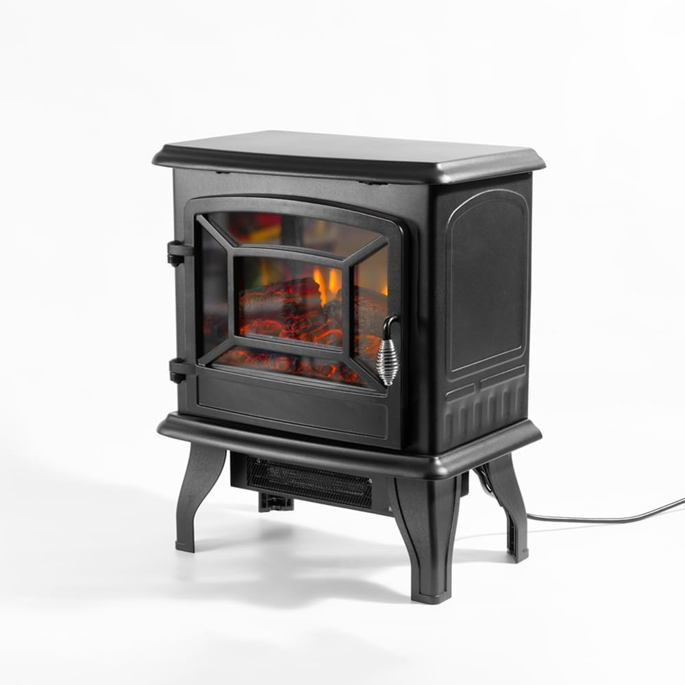 Electric Fireplace Heater with Real Flame Effect image number 1