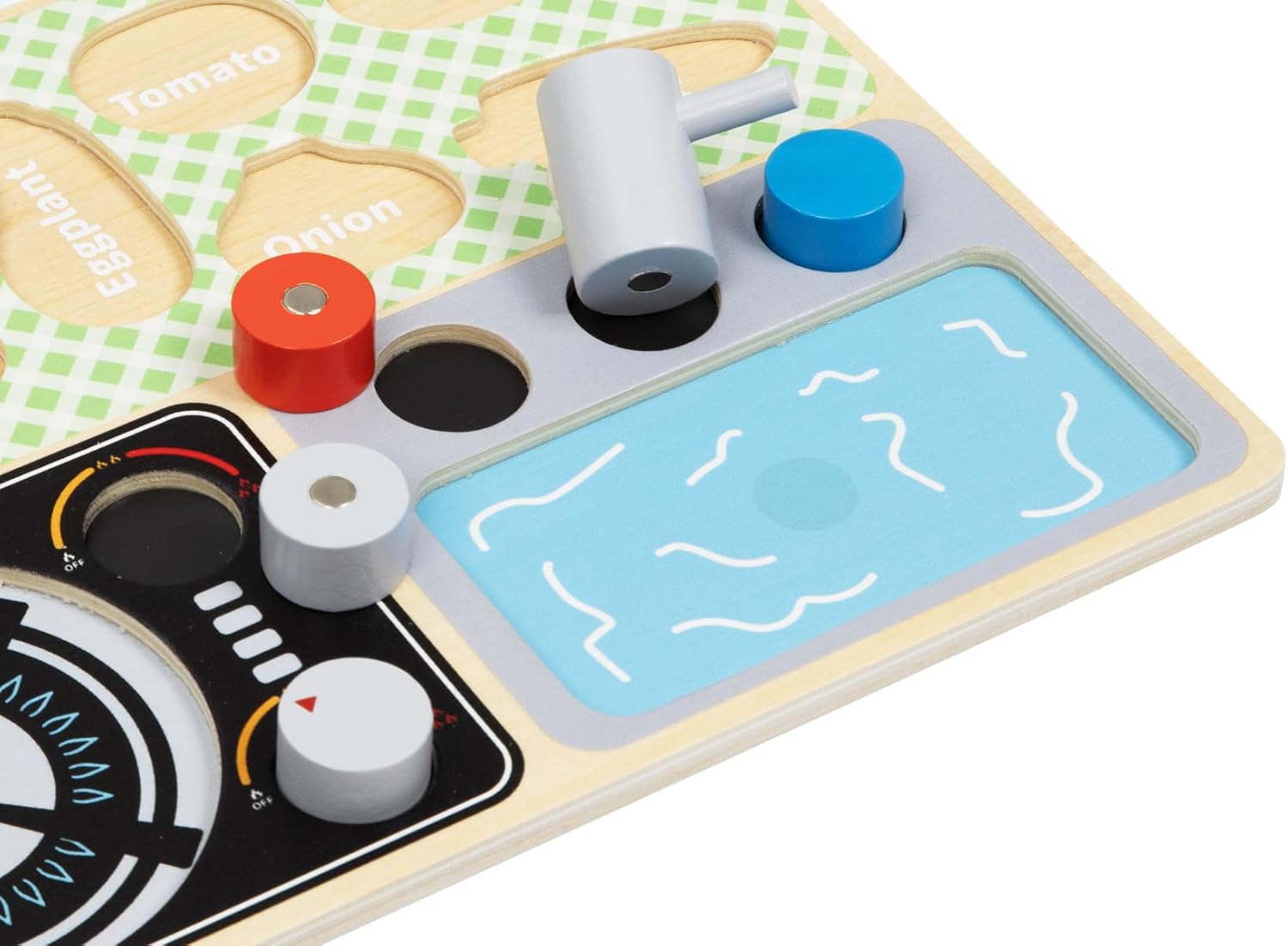 Tooky Toy TJ453 Kitchen Play Set:Quality Pretend Play Wooden Set for Ages 3+ image number 1