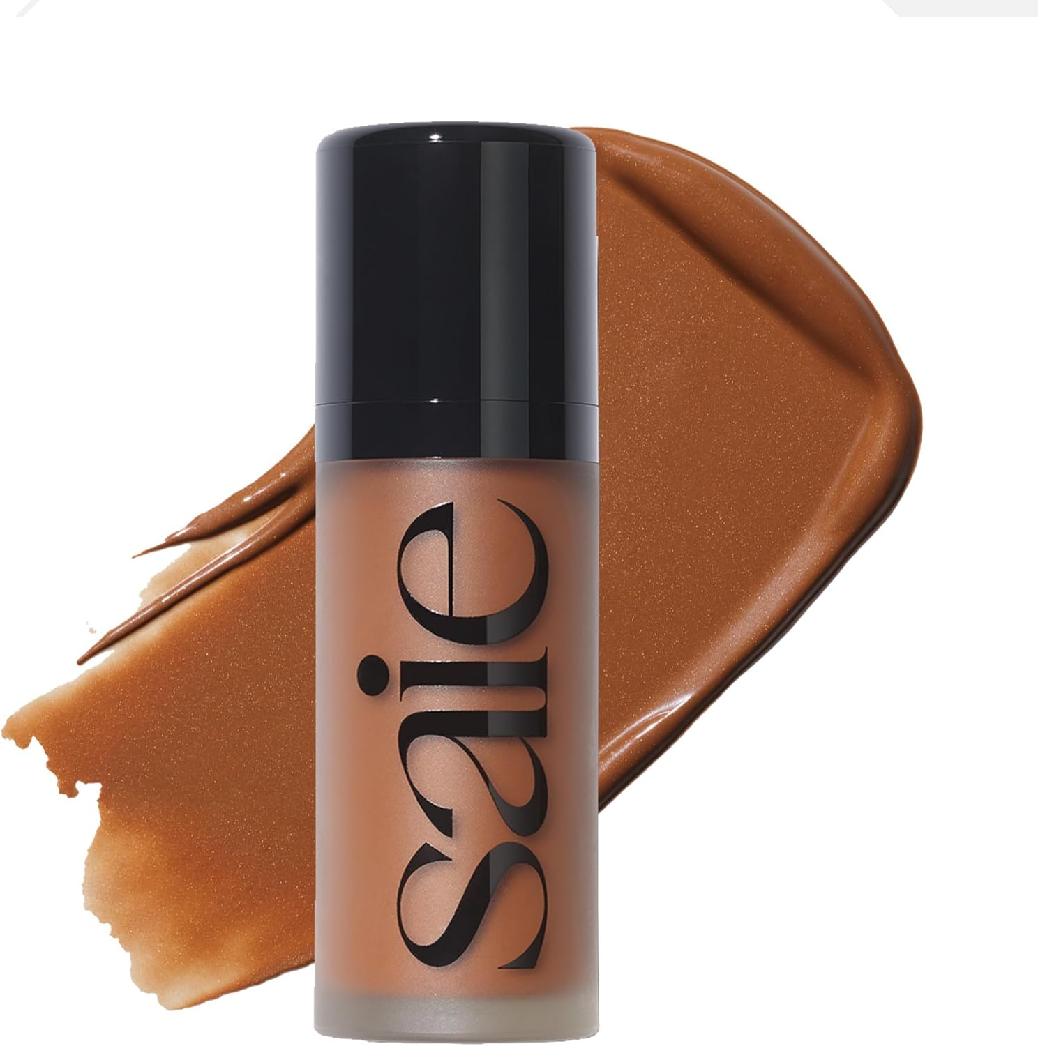 Saie Dew Bronze - Hydrating Liquid Bronzer Stick for a Sun Kissed Glow - Liquid Contour Stick Infused with Nourishing Skin Care Ingredients - Sculpted Face Makeup Essential - Swim (0.4 Oz)