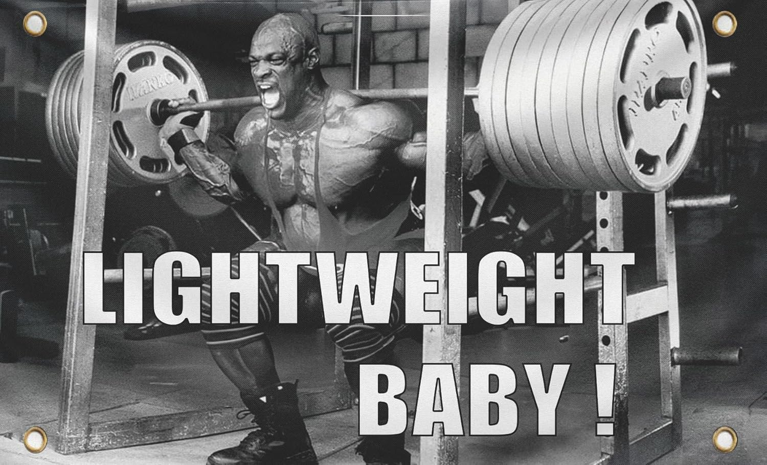 3X5 Feet Ronnie Coleman Lightweight Flag with Four Brass Grommets - Inspire Your Workout with This Flag - Inspirational Stay Motivated with Cool Motivation Art - Fitness Wall Decor for Gym image number 1