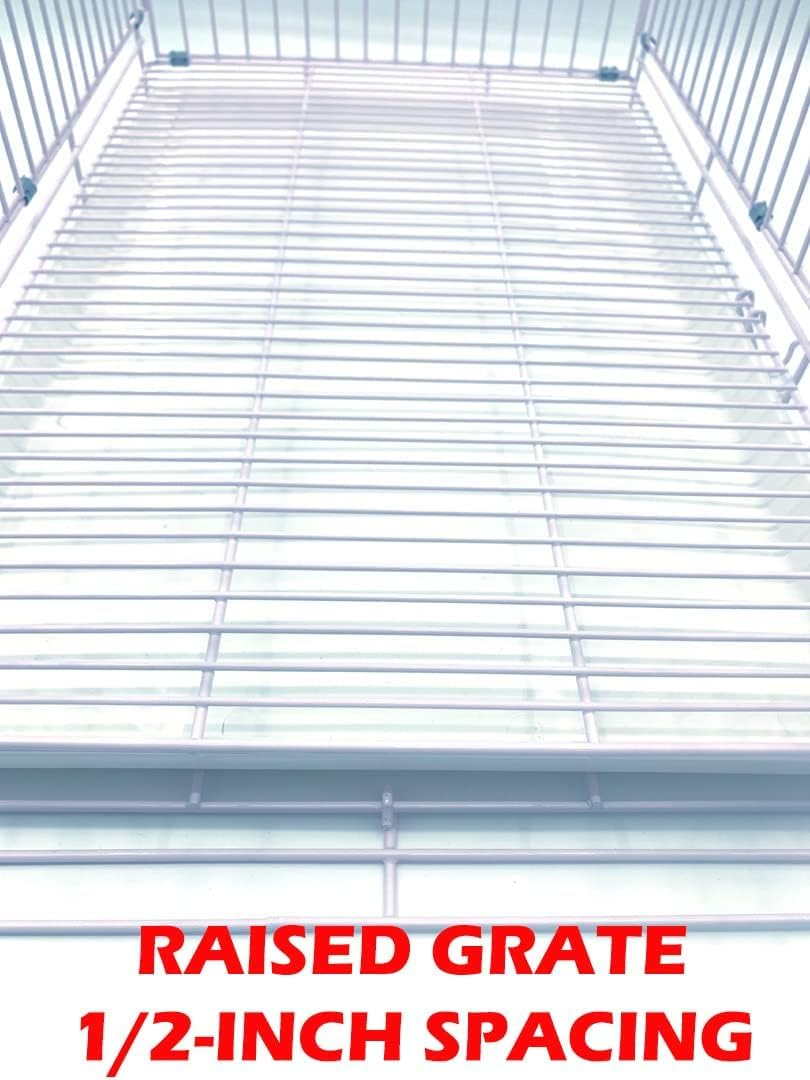 Durable Easy Portable Metal Travel or Veterinary Collapsable Parrot Bird Carrier Beaks Proof Cage with Stainless Steel Feeder Bowls Natural Wooden Perch Stand image number 5